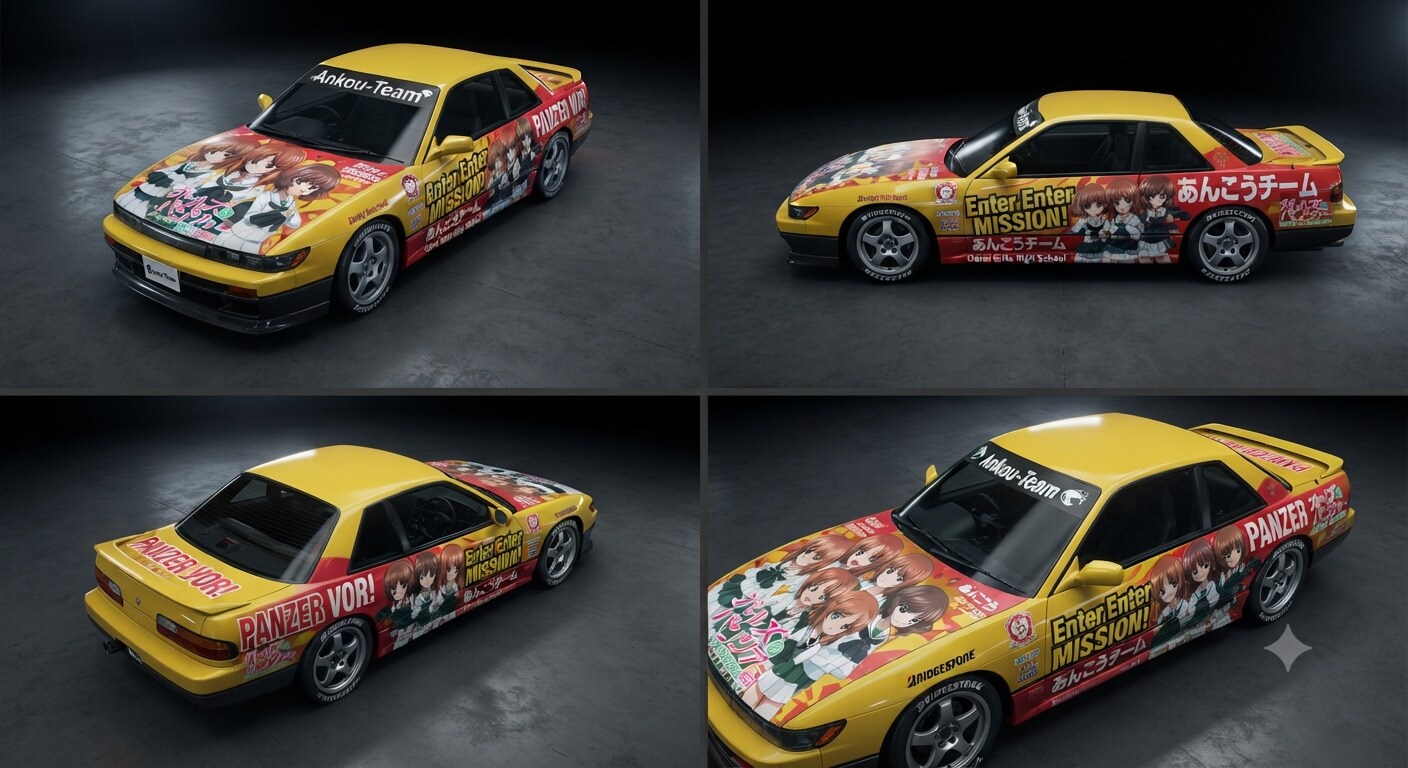 S13ガルパン痛車 | の人気AIイラスト・グラビア