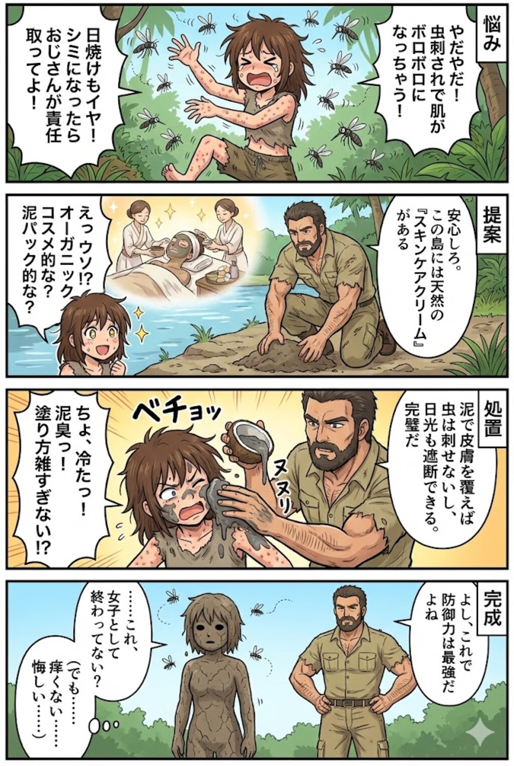 無人島でわからせられるメスガキ漫画　おまけシーン集
