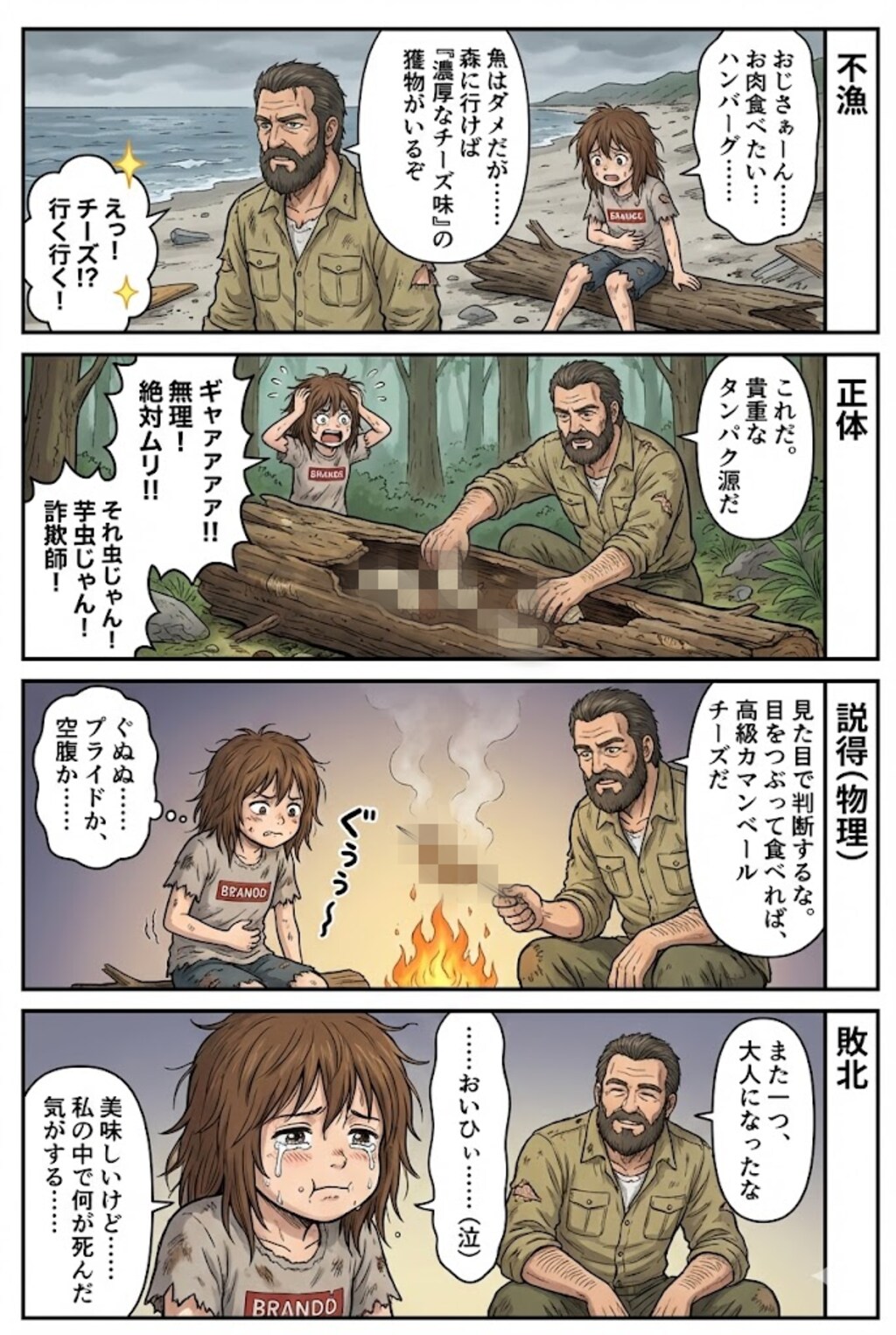 無人島でわからせられるメスガキ漫画　おまけシーン集