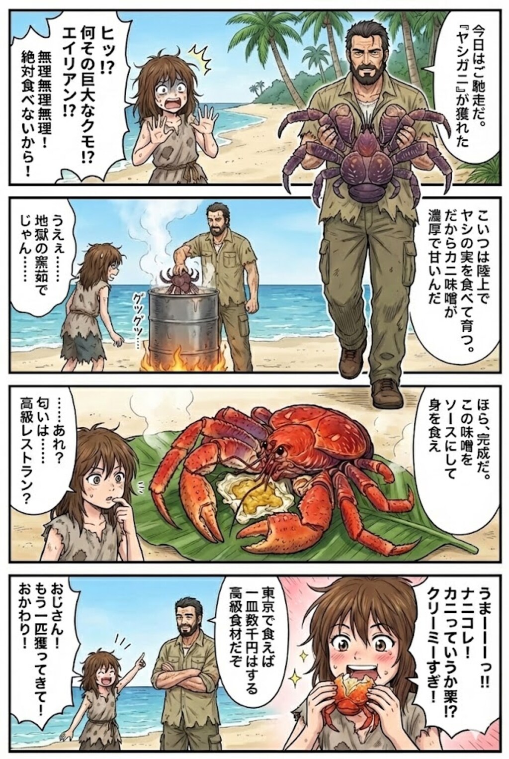 無人島でわからせられるメスガキ漫画　おまけシーン集