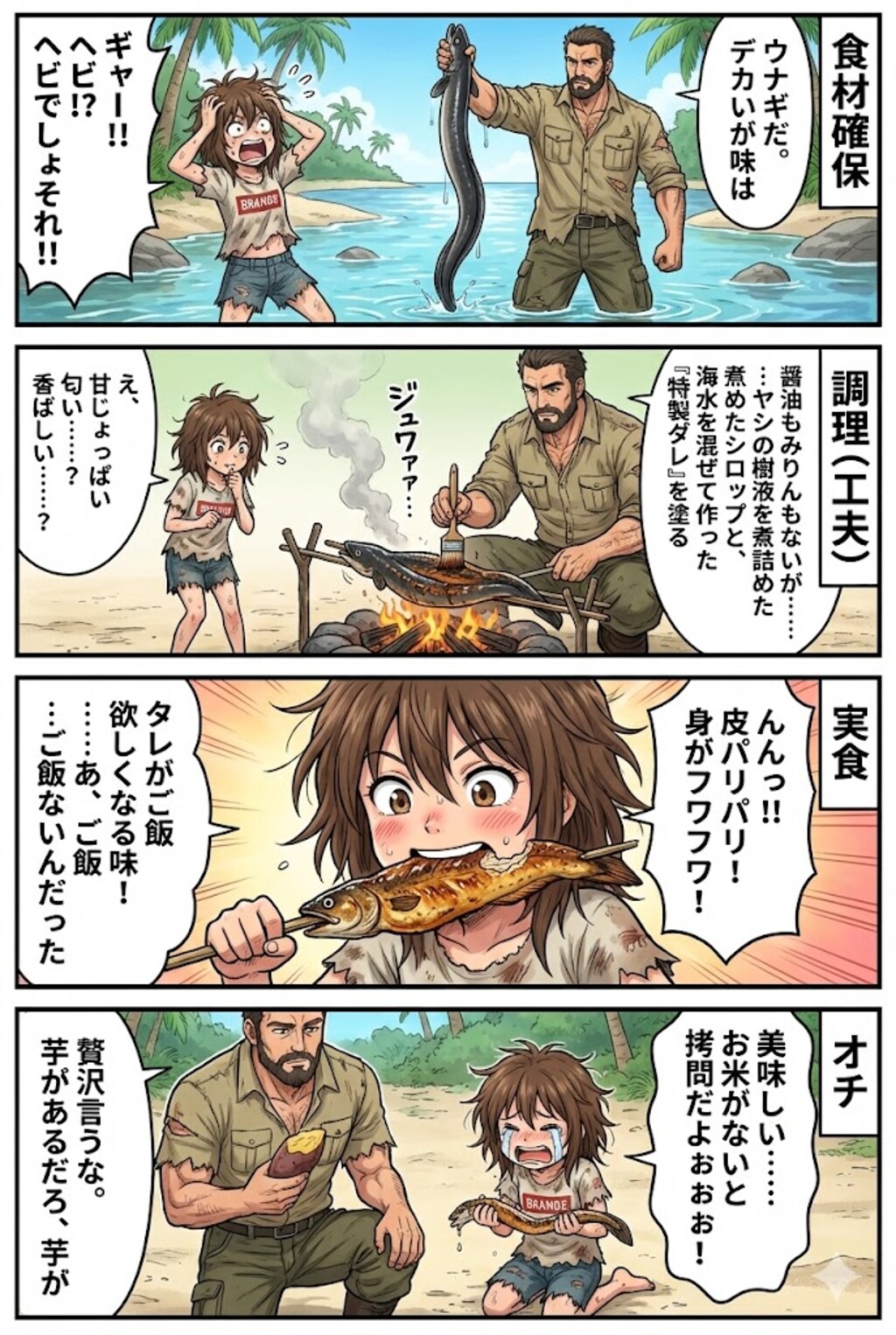 無人島でわからせられるメスガキ漫画　おまけシーン集