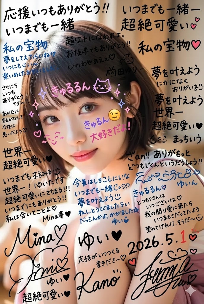 想いの強めのアイドルチェキ写真