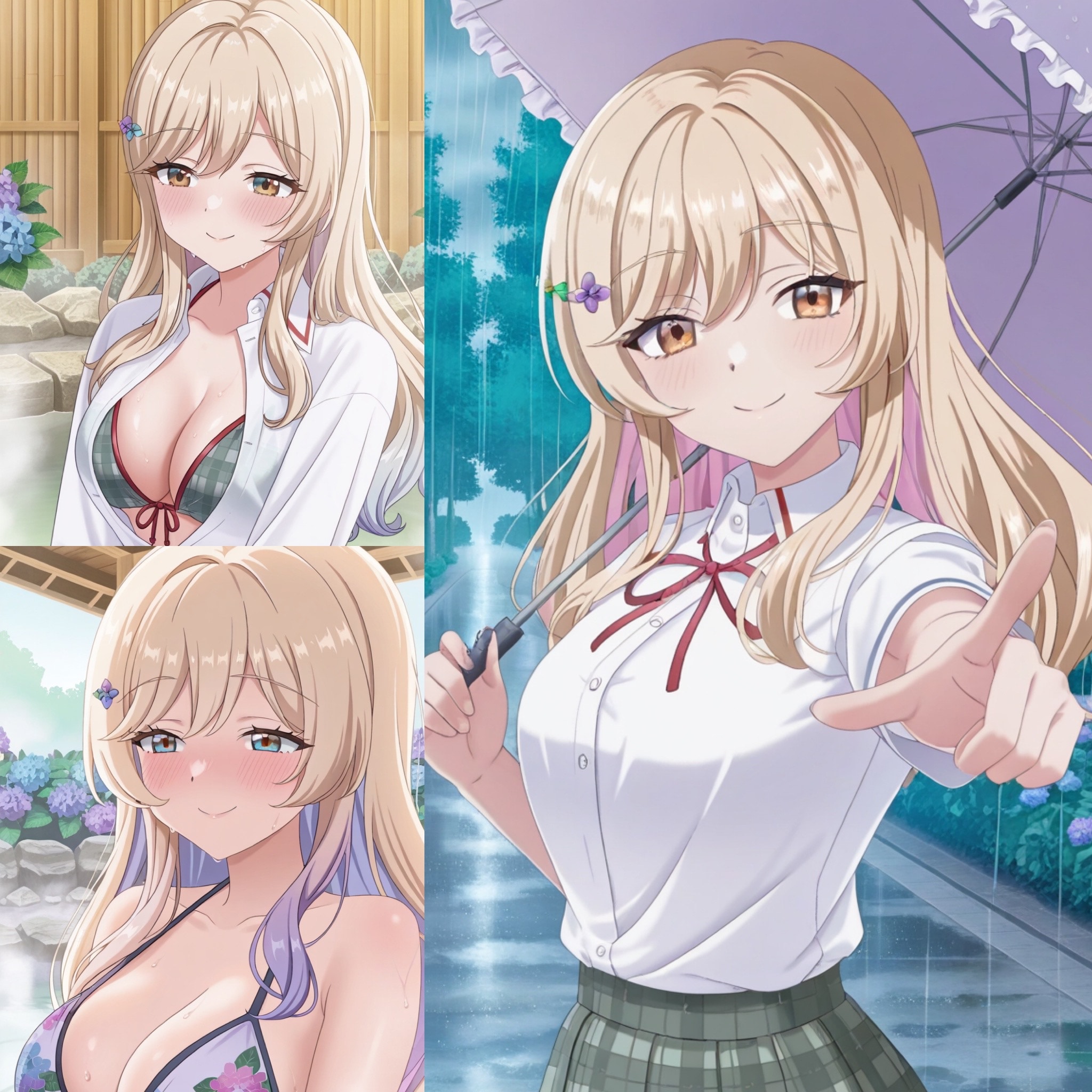 名前が紫陽花なのでPixAIで瀬名紫陽花🪻❤️
