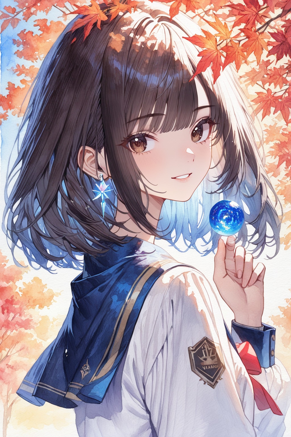 女子高生の理想的な秋の装い制服　としたけど普通だった | の人気AIイラスト・グラビア