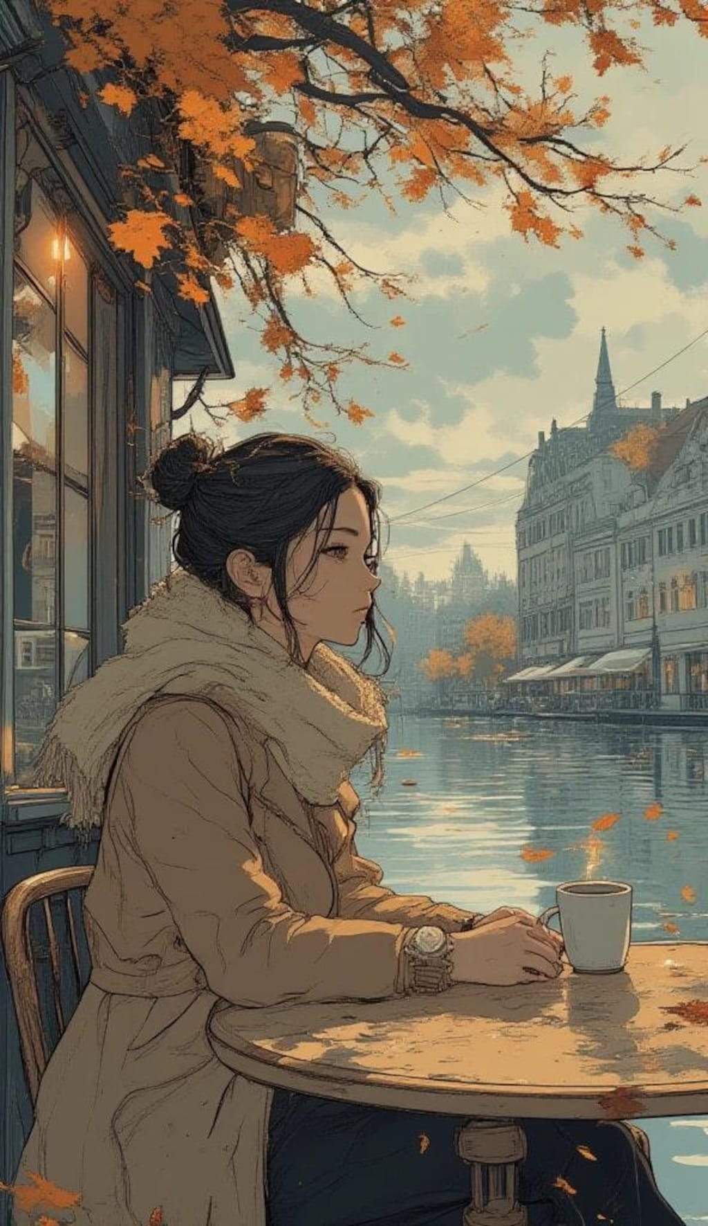 ⚓AIが描く北欧シック！ハンブルク名所×アニメ女子のクラシックコーデ3選👜