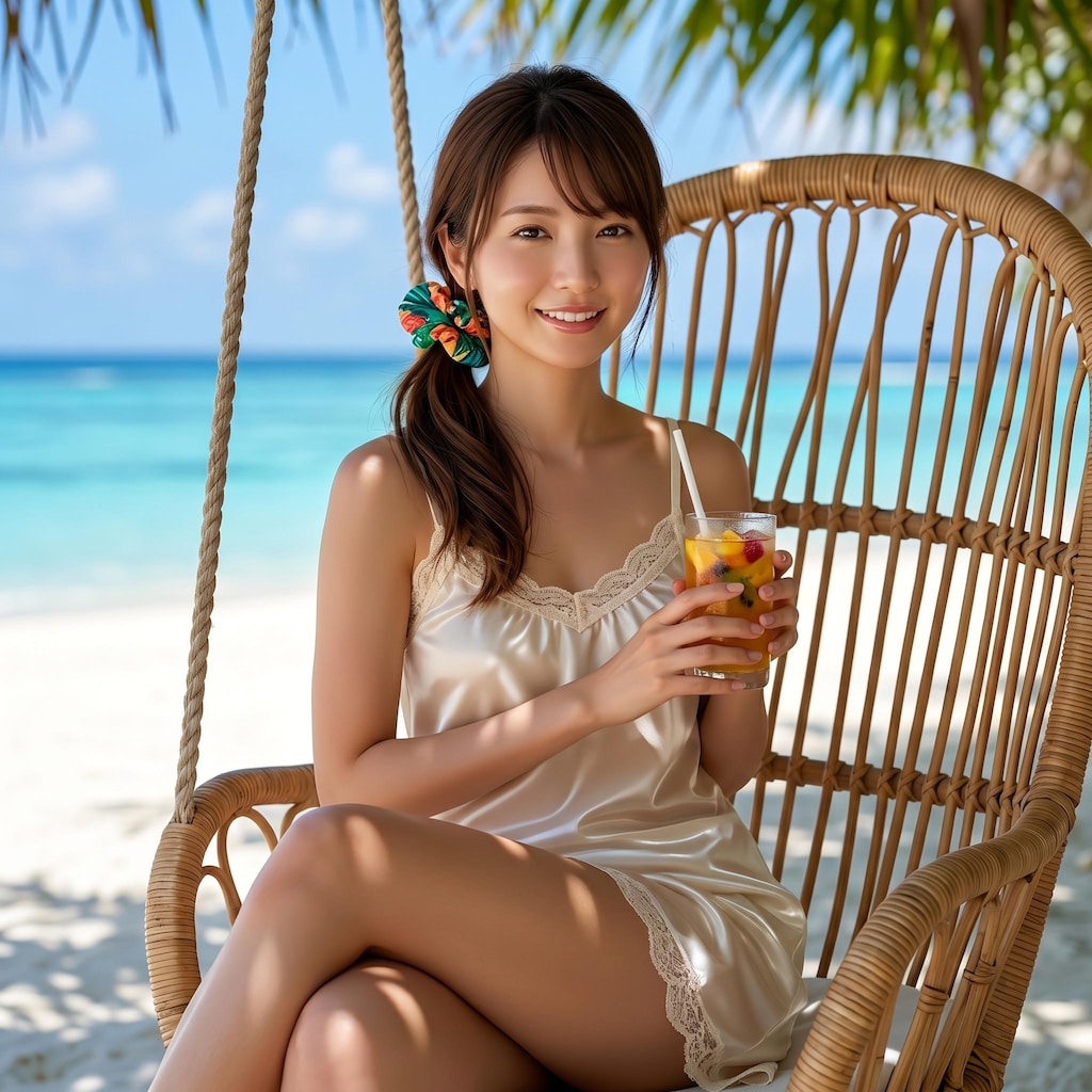 リゾートビーチで