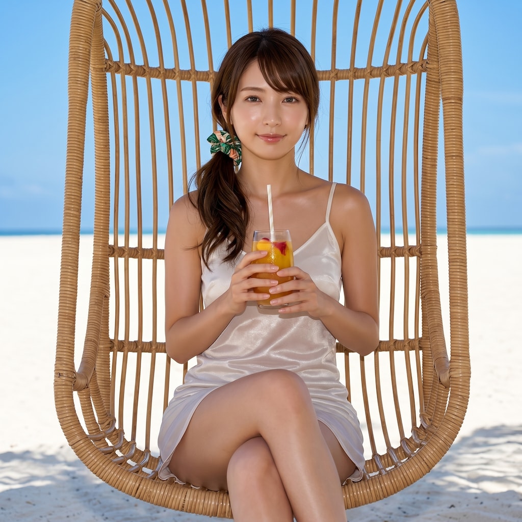 リゾートビーチで