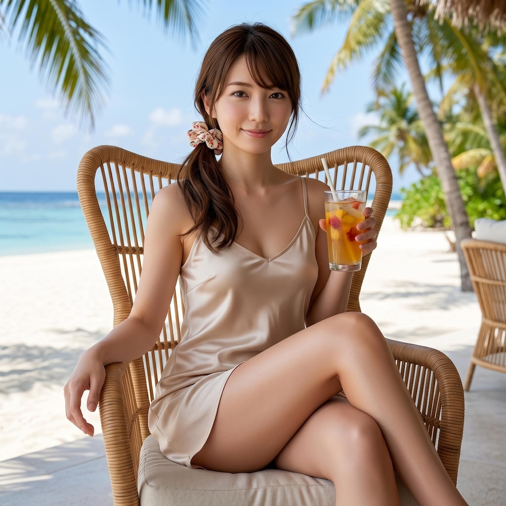 リゾートビーチで