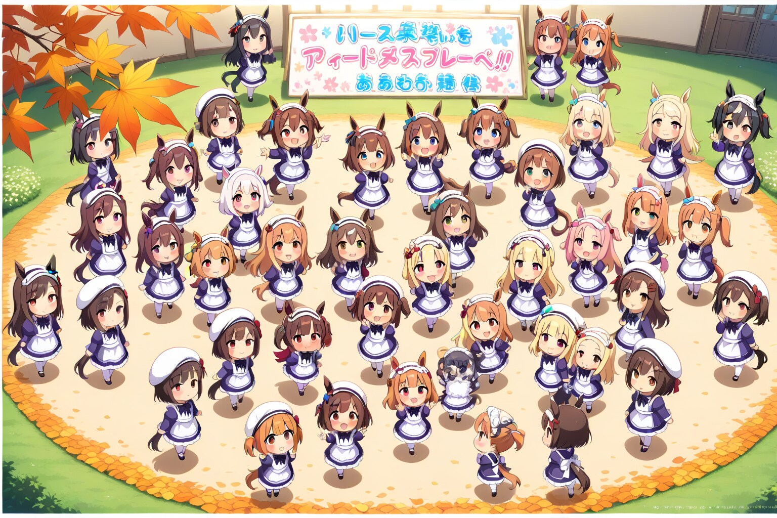 メイド ウマちびちゃん達。 | の人気AIイラスト・グラビア