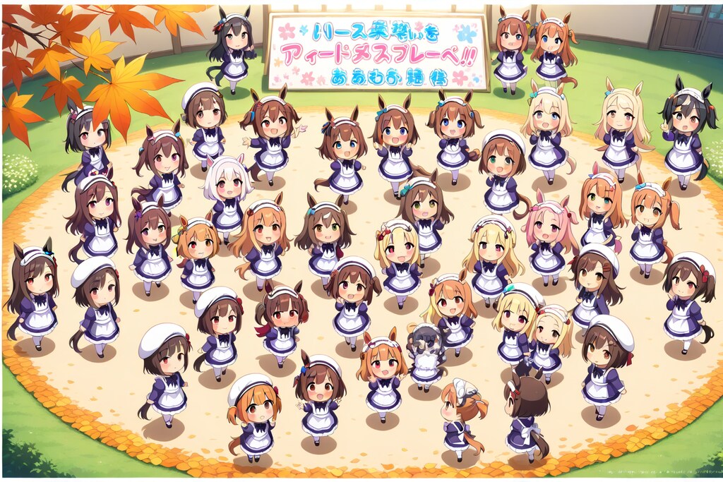 メイド ウマちびちゃん達。