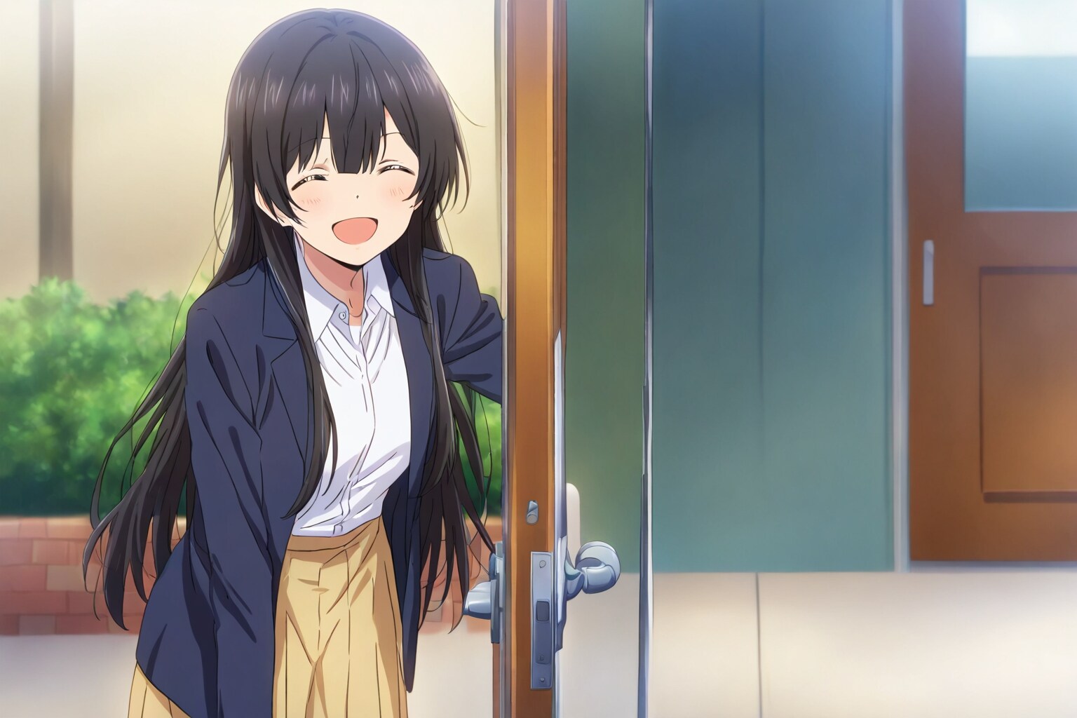 いってきまーす（気持ちのいい笑顔）