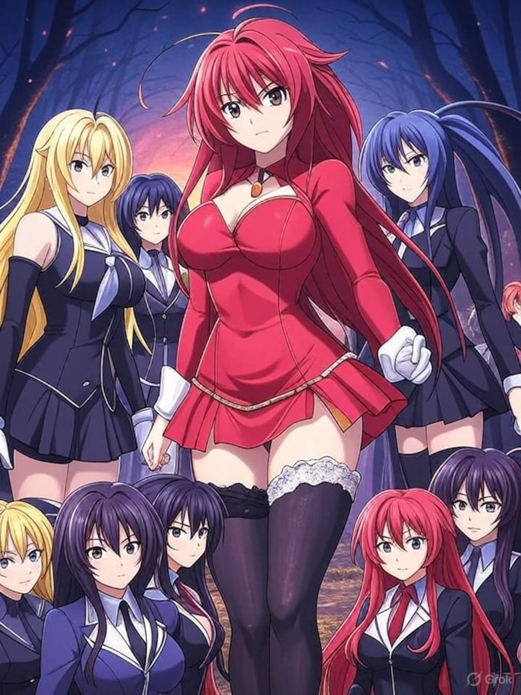 Grokで生成したギャルゲー風の美女達