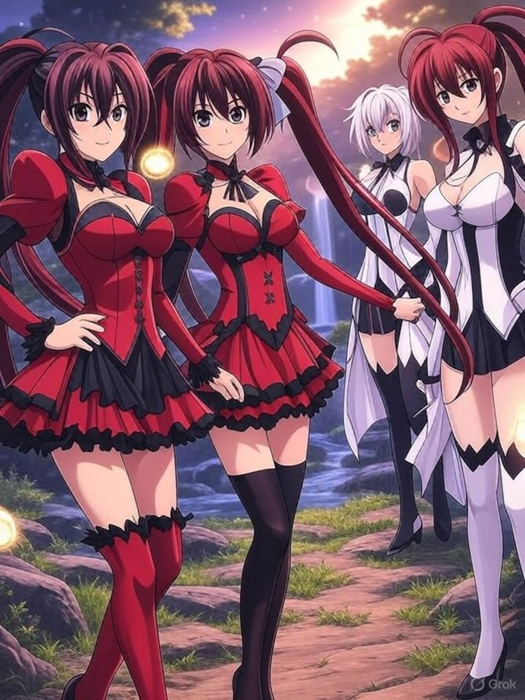 Grokで生成したギャルゲー風の美女達