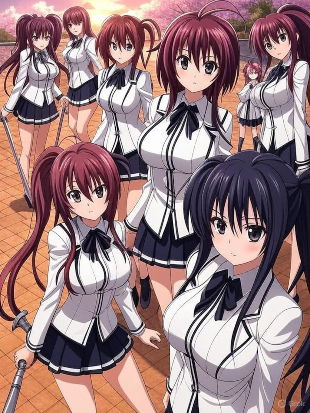 Grokで生成したギャルゲー風の美女達