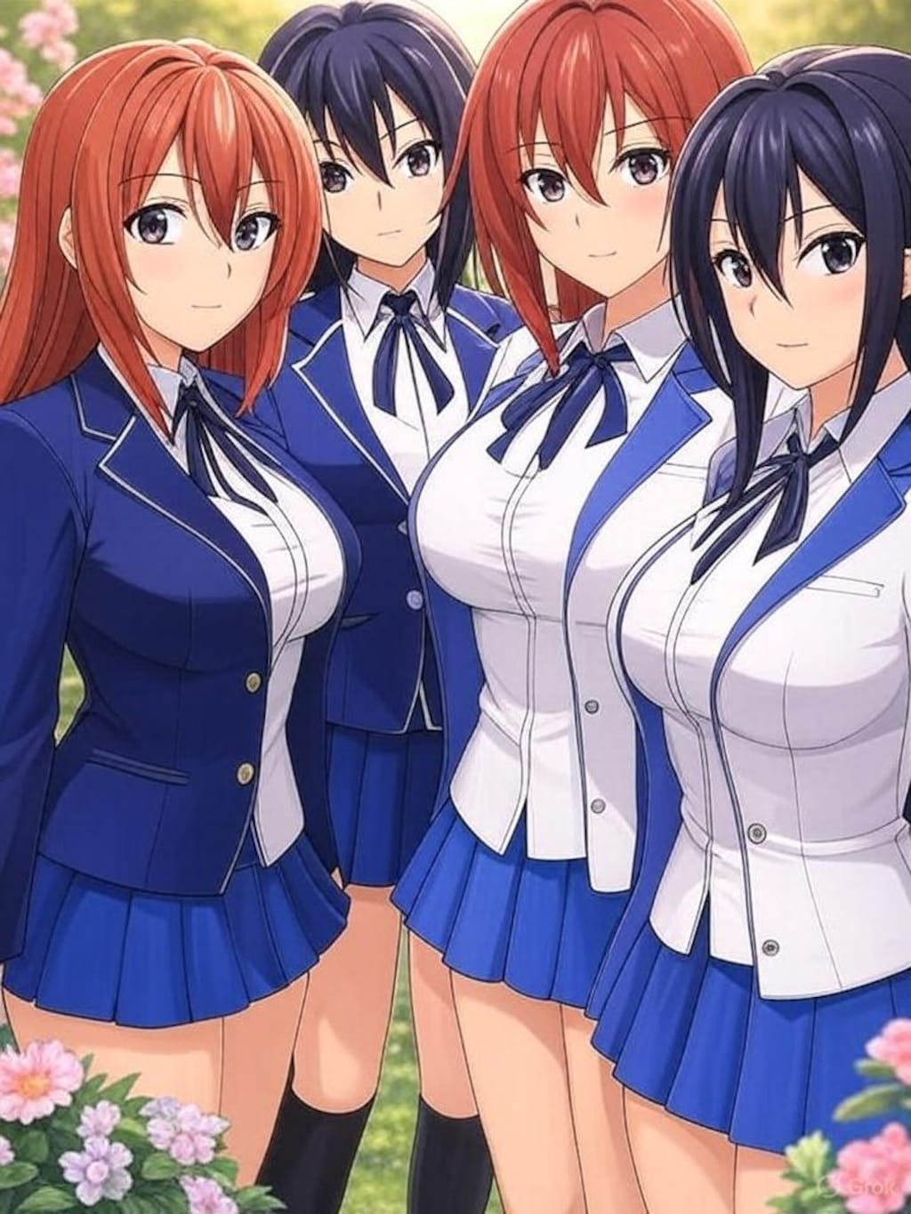 Grokで生成したギャルゲー風の美女達