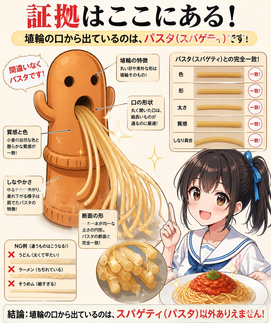 埴輪から出てるのは？！