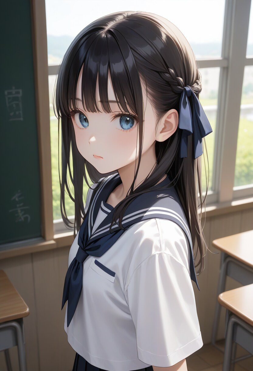 窓辺の少女(セーラー服)(2)