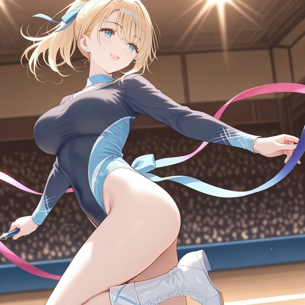 金髪ショート新体操美少女