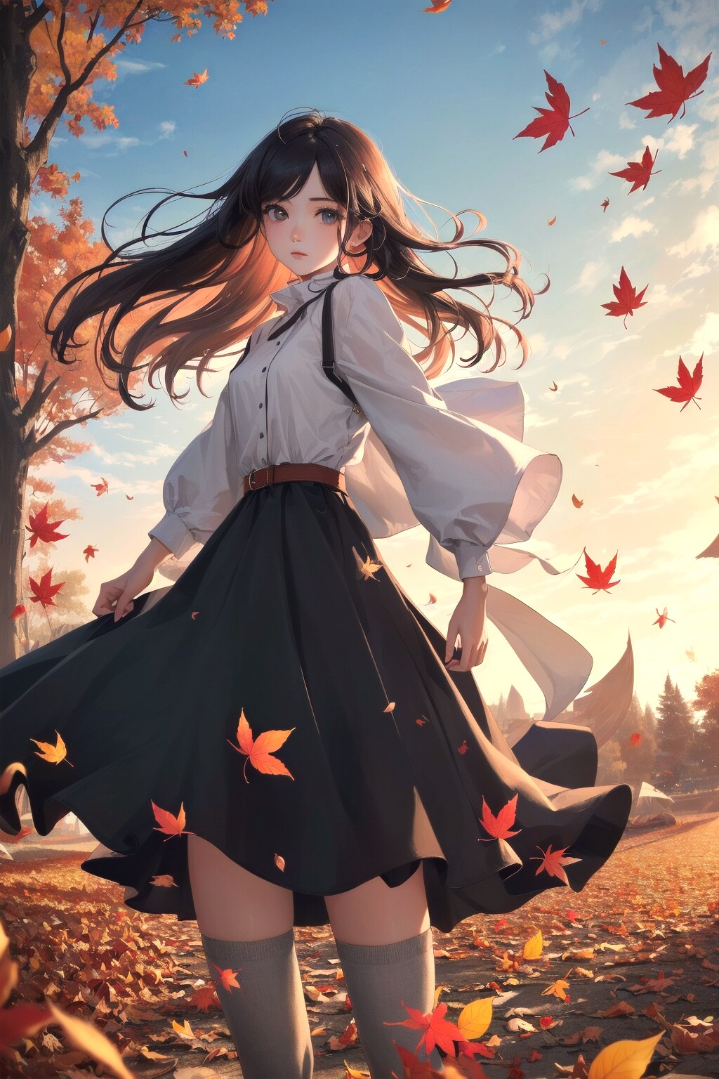 落ち葉舞い散る秋