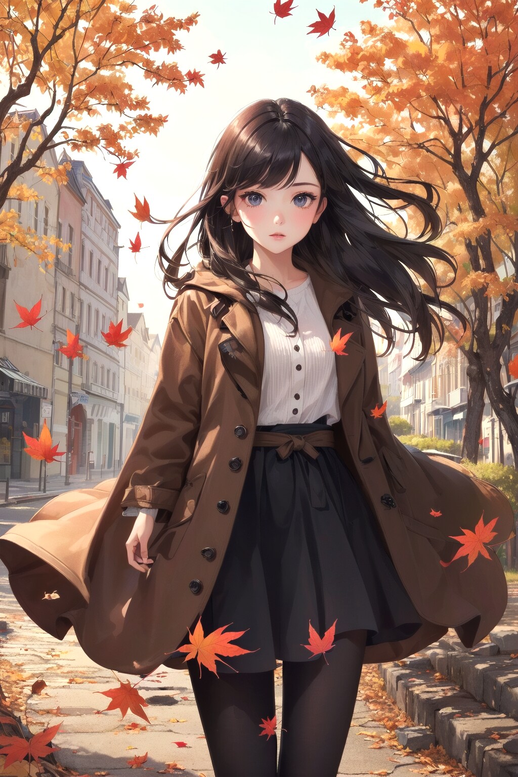 落ち葉舞い散る秋