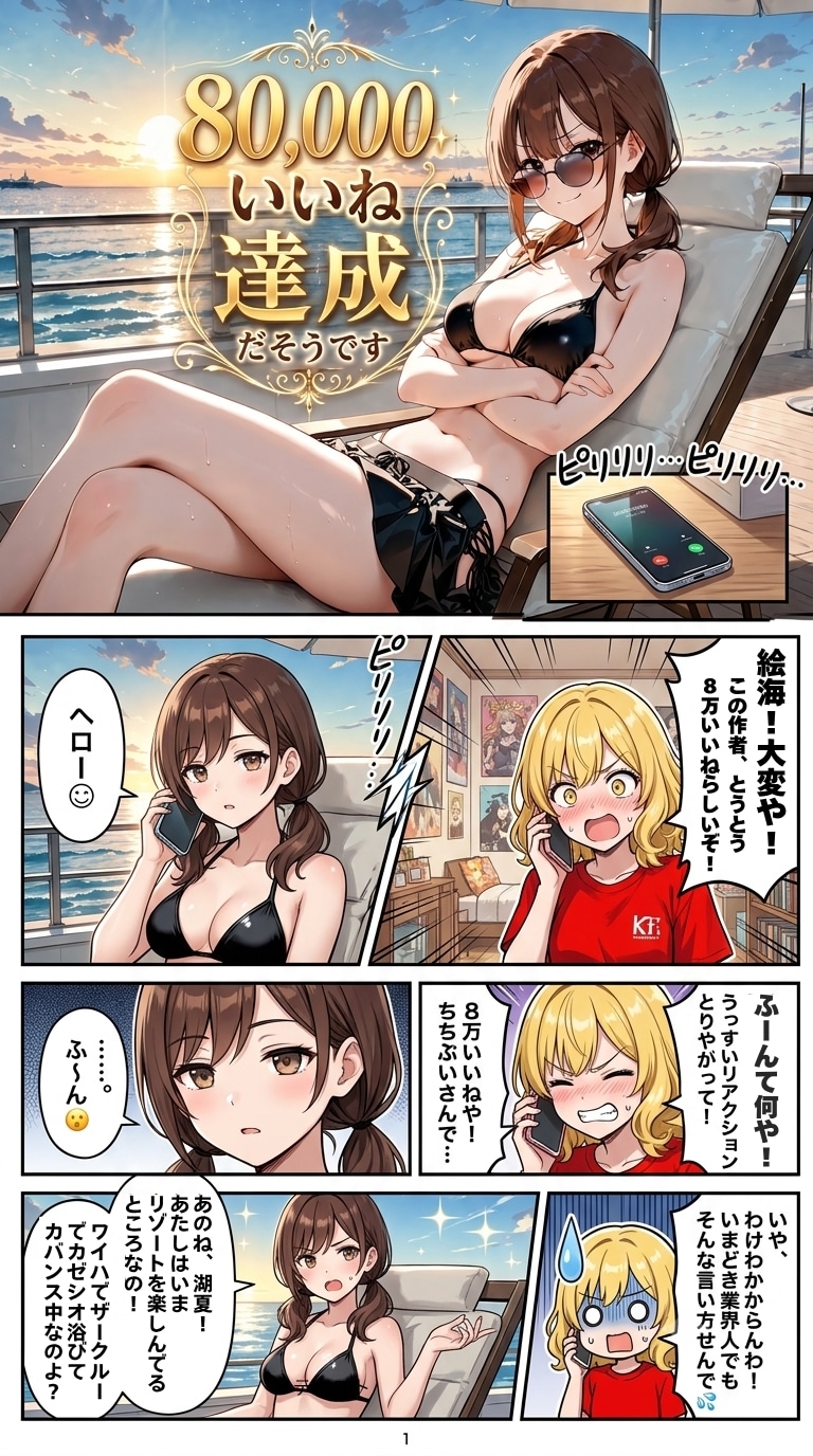 なんか80,000いいね達成だそうです ver.comic