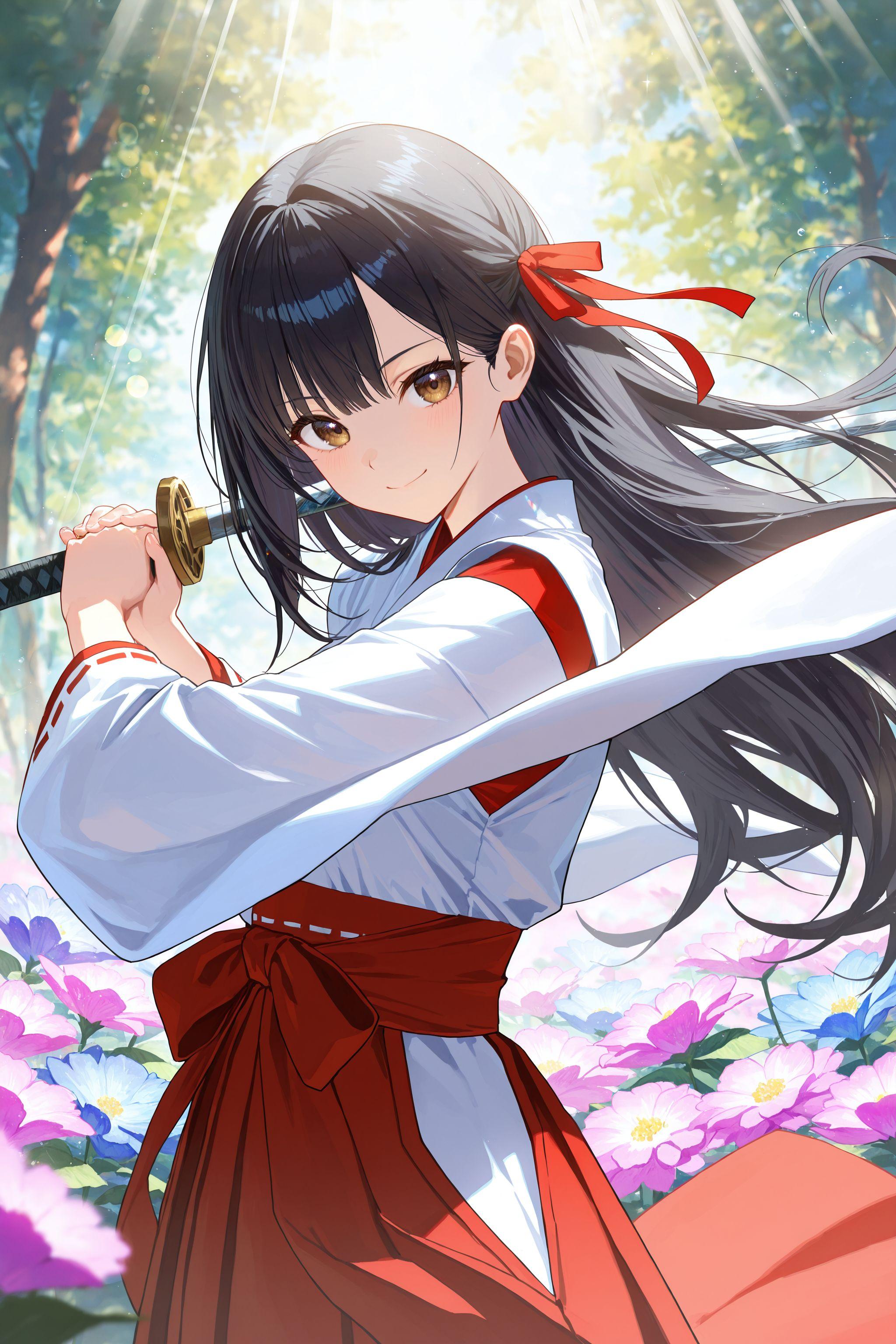 異世界神社の巫女さん（神楽さん） | の人気AIイラスト・グラビア