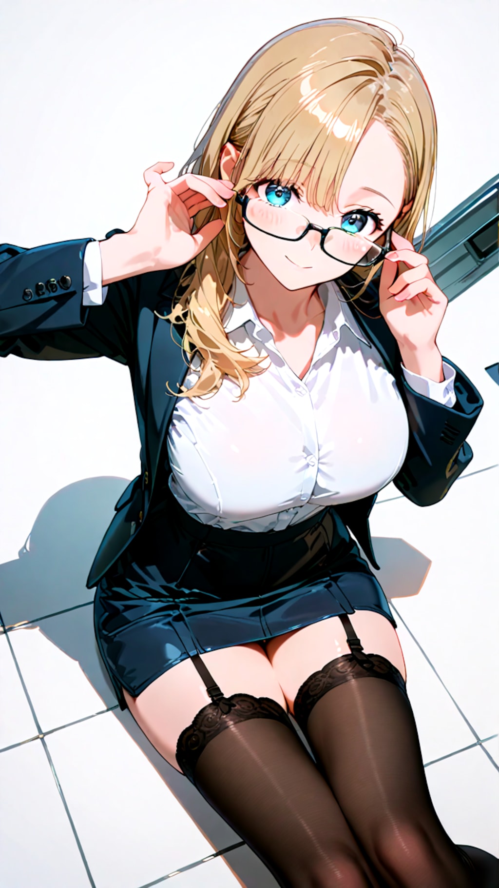 長座とレッグウェア