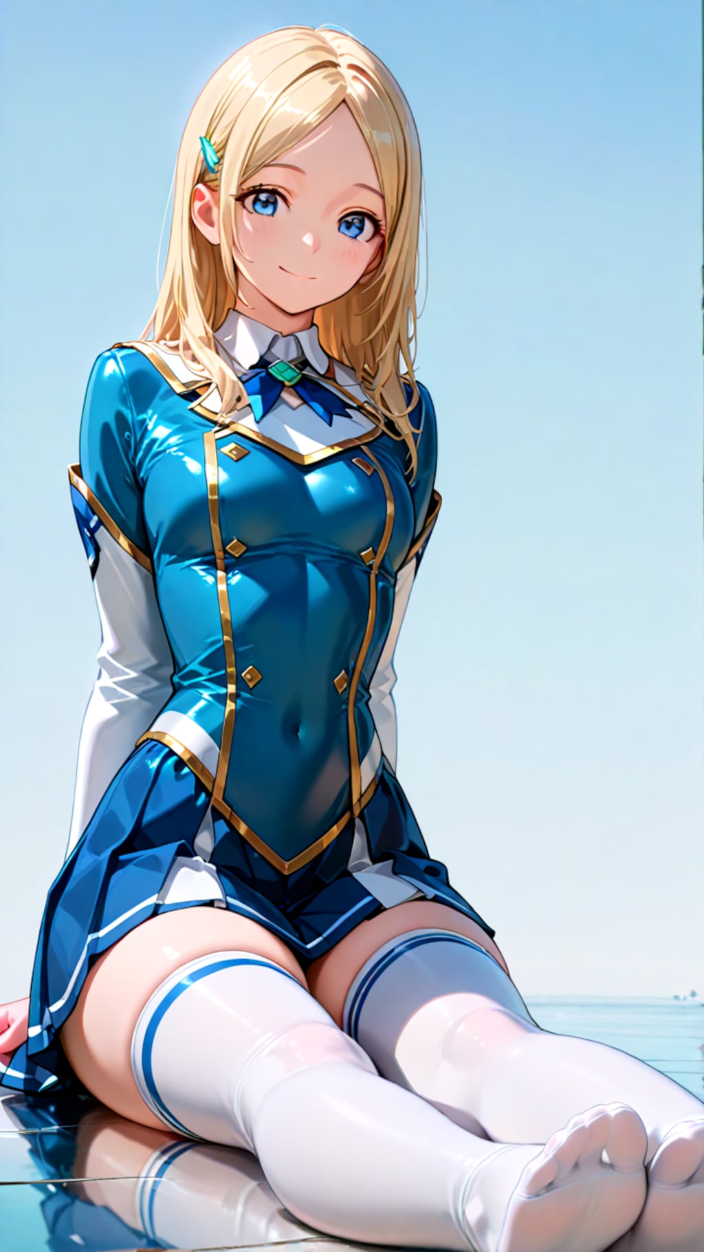 長座とレッグウェア