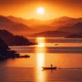琵琶湖の夕日 4枚目