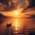 琵琶湖の夕日 2枚目