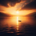 琵琶湖の夕日 3枚目