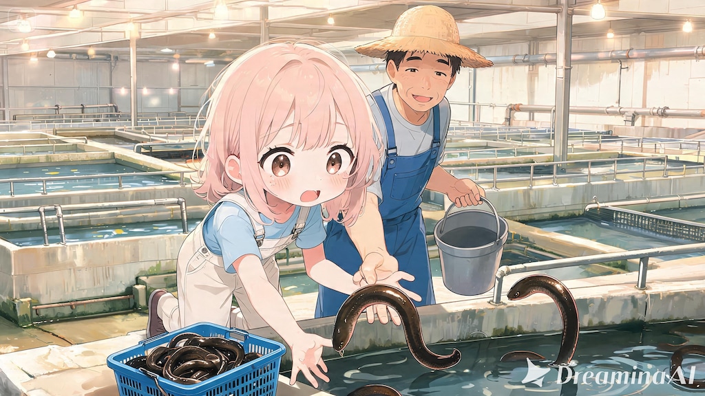 養殖ウナギの収穫体験！１