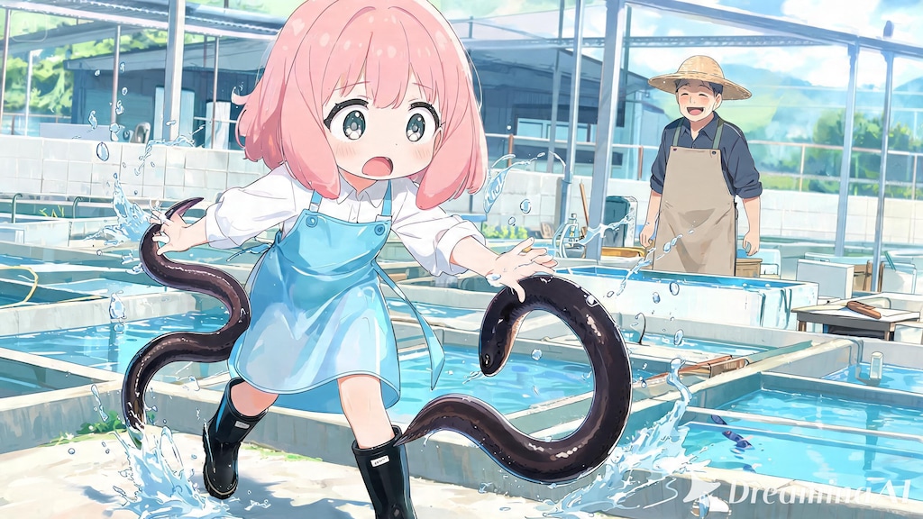 養殖ウナギの収穫体験！１