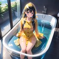 黄色半透明レインコート風呂 3枚目