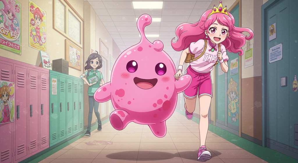 日朝アニメ風 ももほうくん