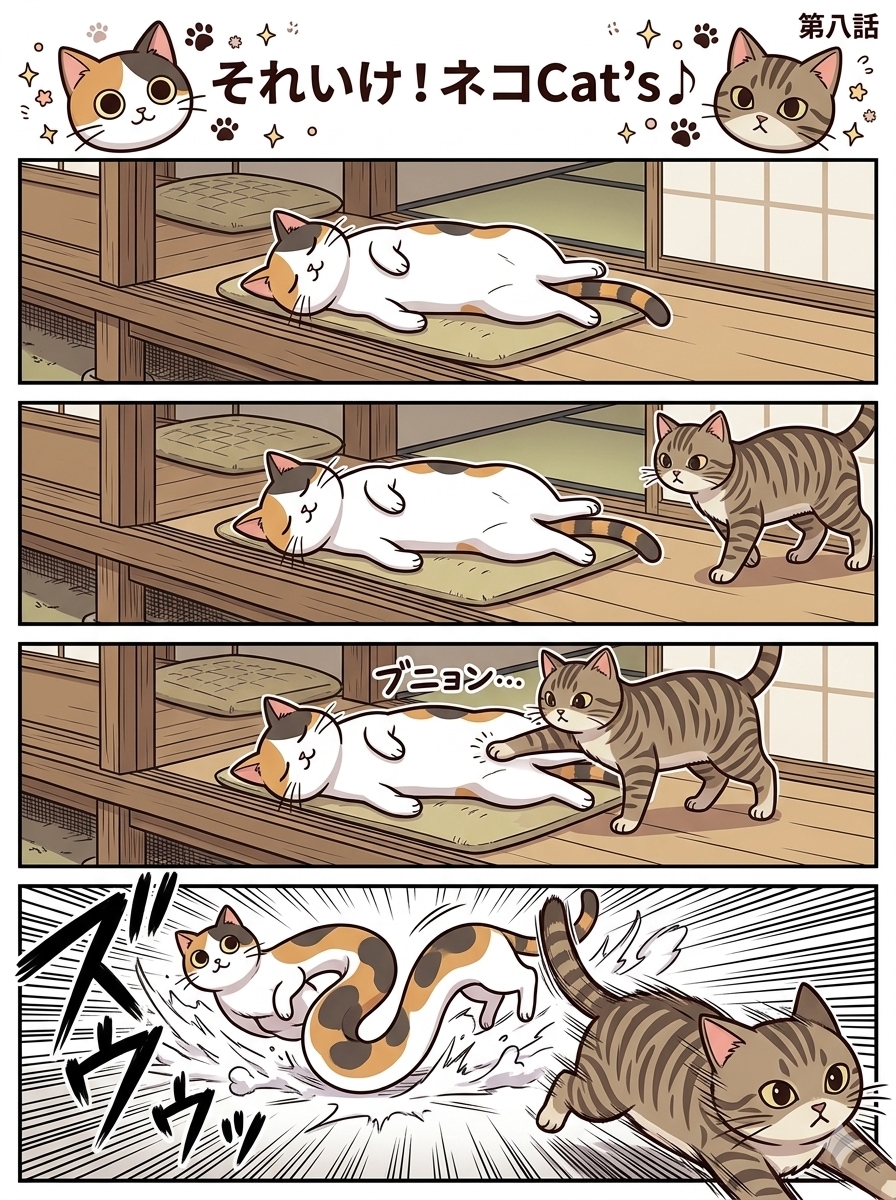 【8話】それいけ！ネコCat's♪(４コマ漫画)