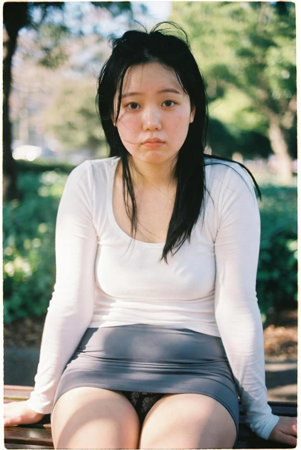 公園女子大生パンチラ①