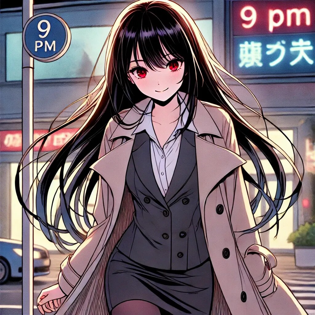 背伸びのリナちゃん