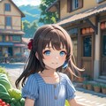 南国でのホームステイを楽しむ小さな女の子 2枚目