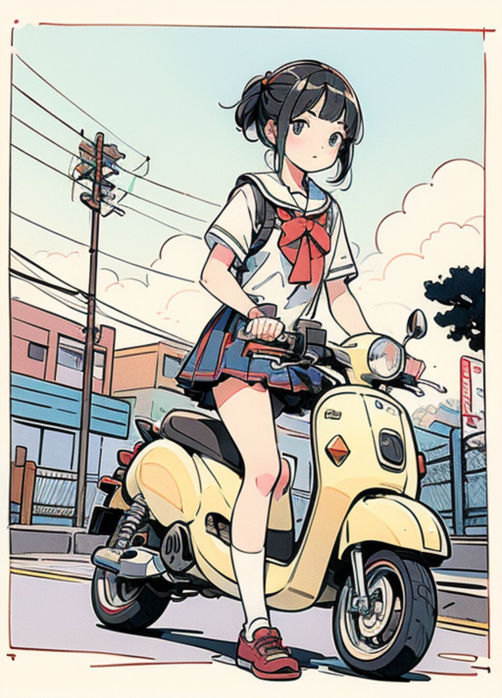 riding traditional scooters 03