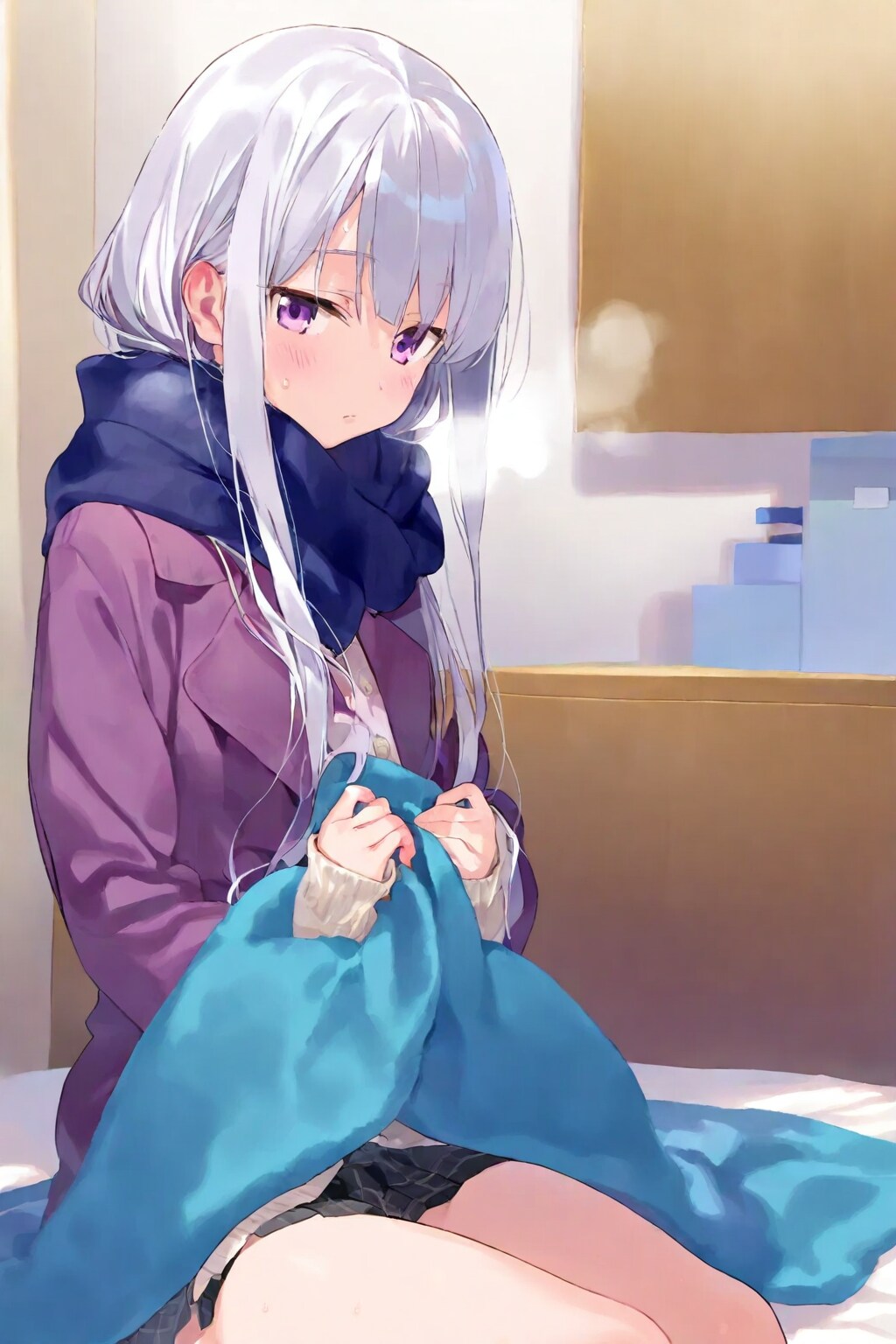 銀髪冬服(寒い寒い…お布団に引きこもる！)_20250110