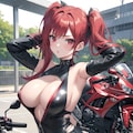 赤い髪のライダーっ娘-6　画像①「次は、こんな感じでいい？。」 3枚目
