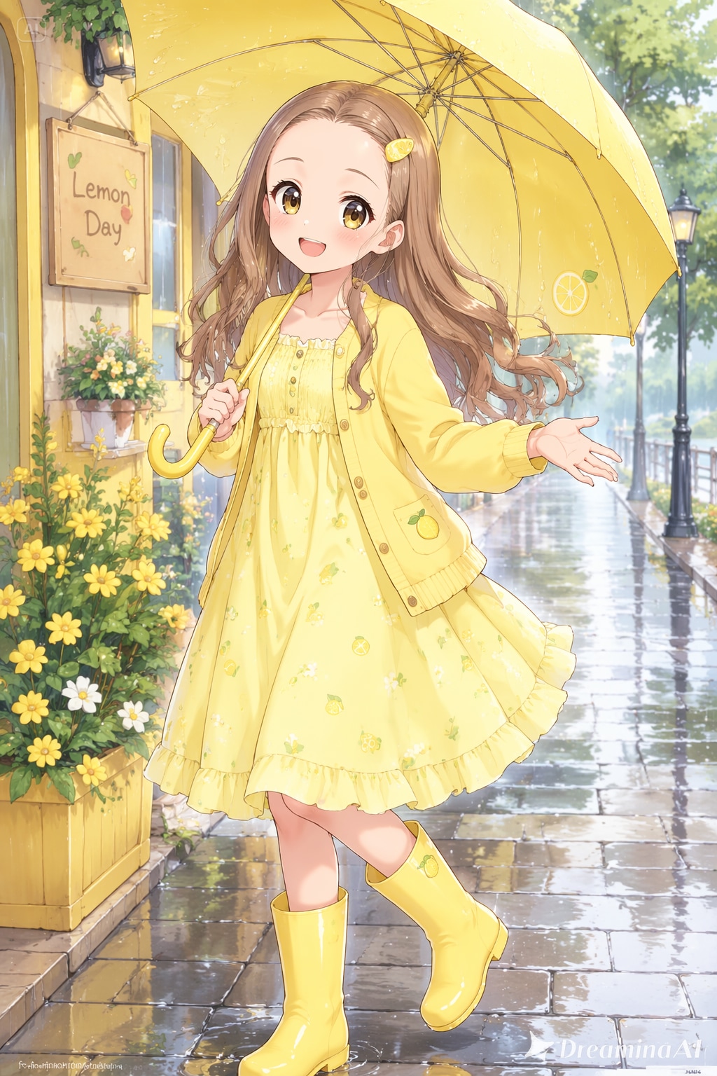 檸檬色の雨の装い