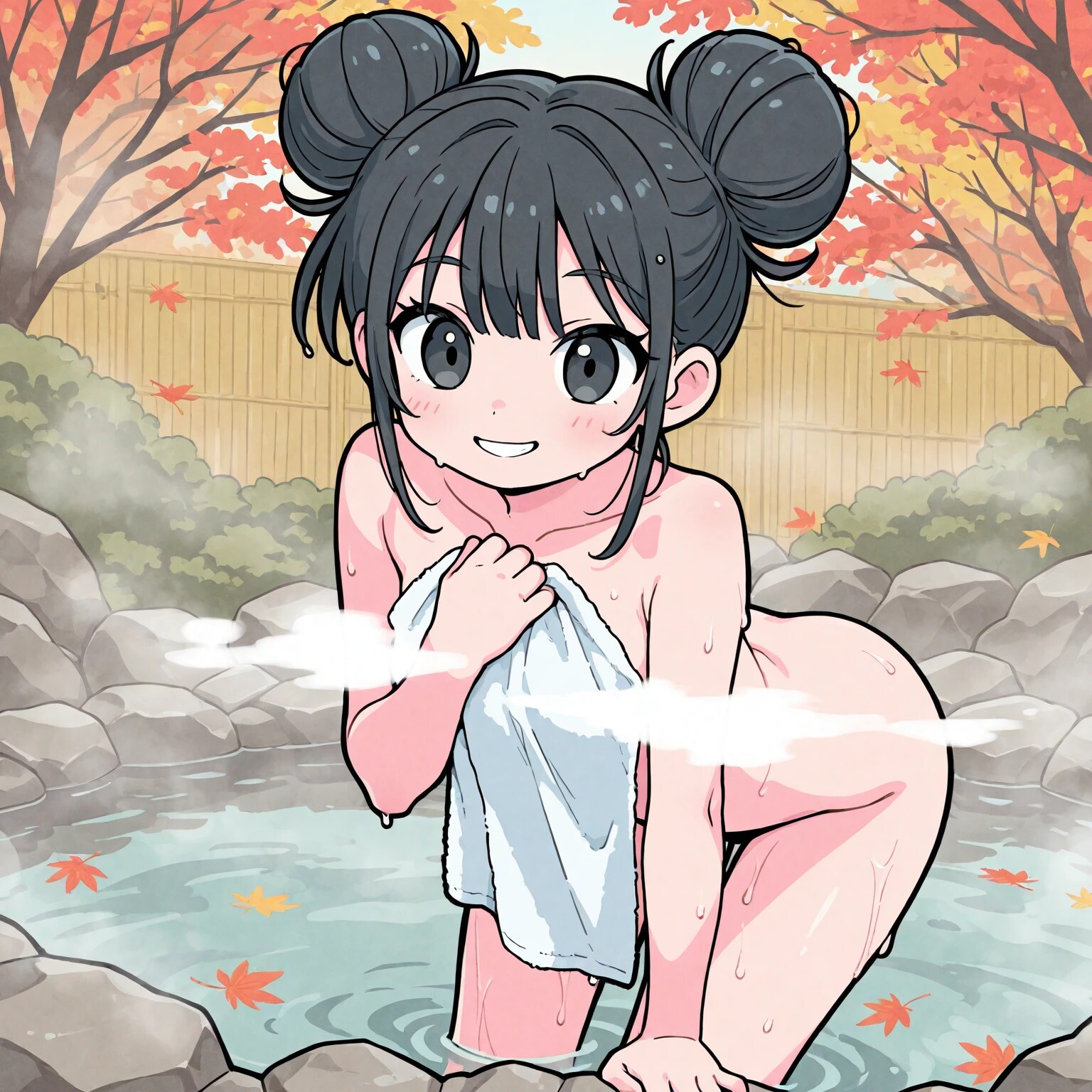 温泉でばったり