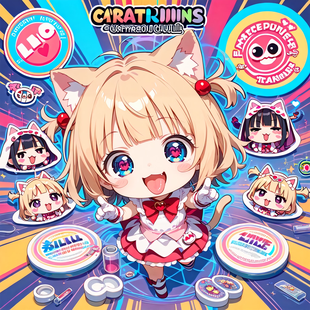 サイケデリックネコミミ魔法少女ステッカー！