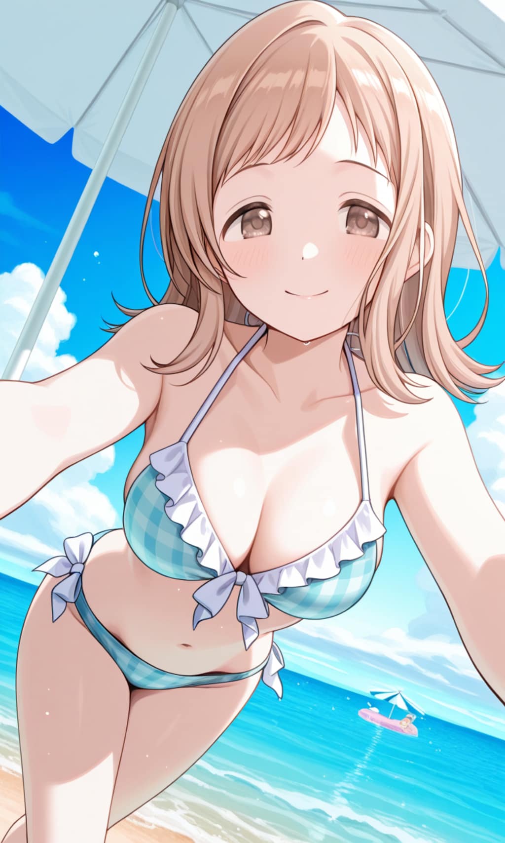 Pix LoRAでビキニ姿の真乃ちゃん👙🏖️❤️
