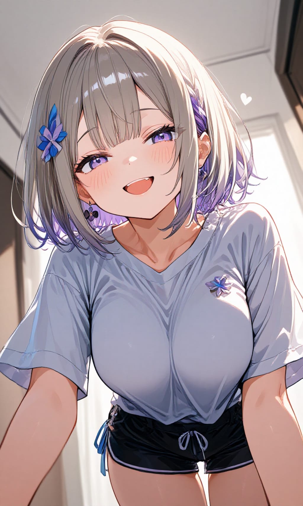 笑顔で寄り添う