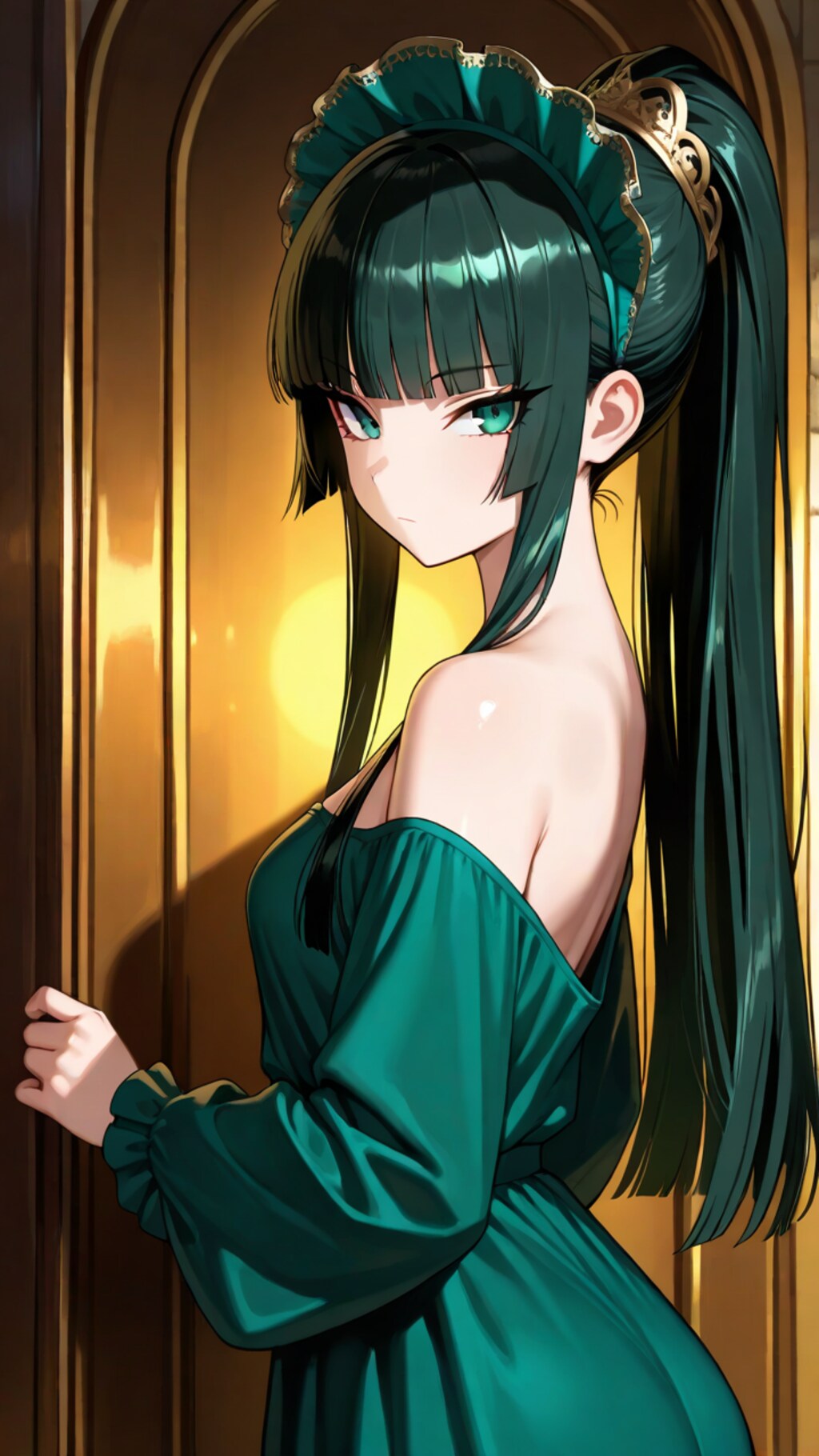 姫カットポニーテールさん