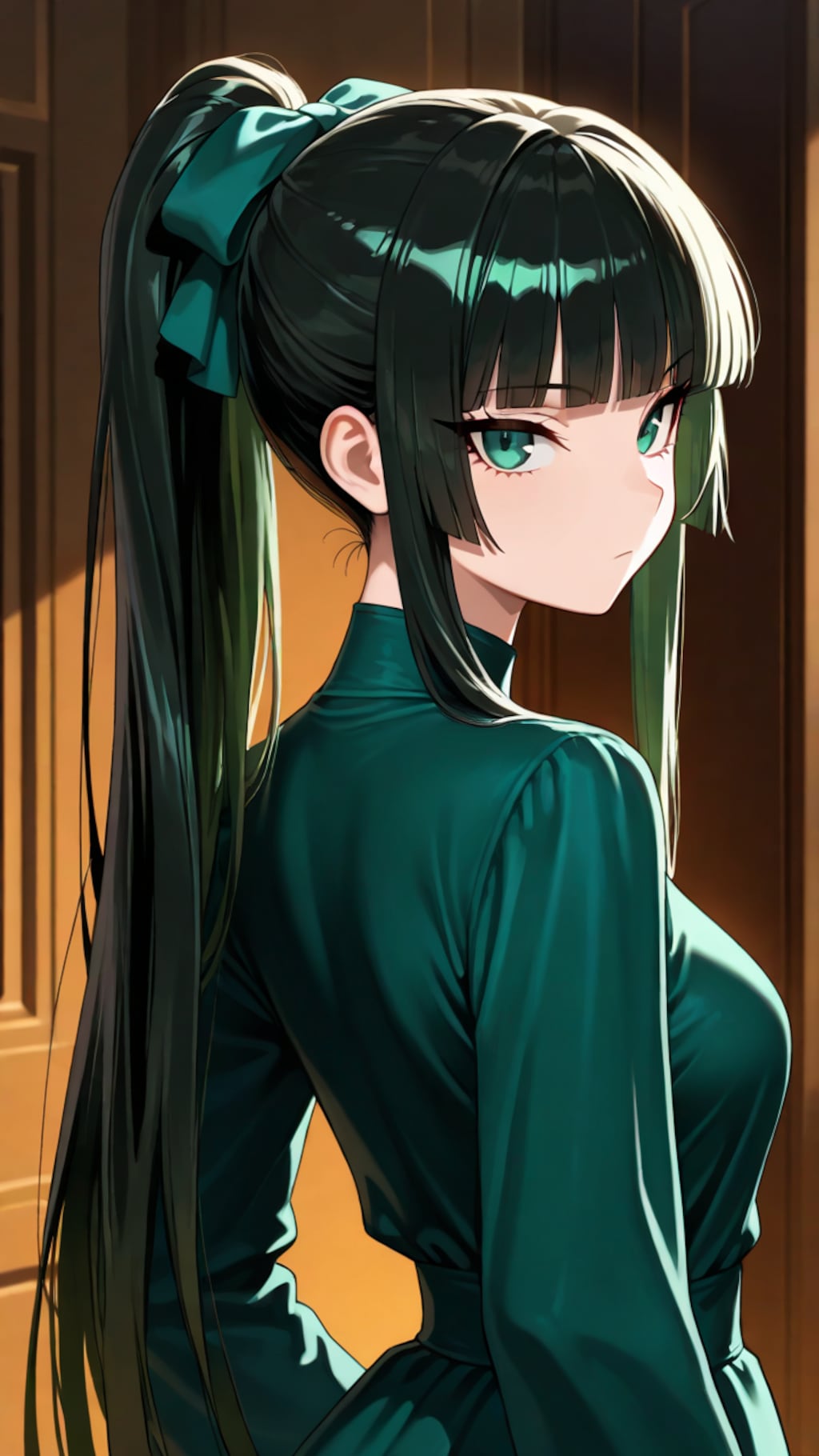 姫カットポニーテールさん