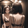 鏡越しの誘惑(黒) 4枚目